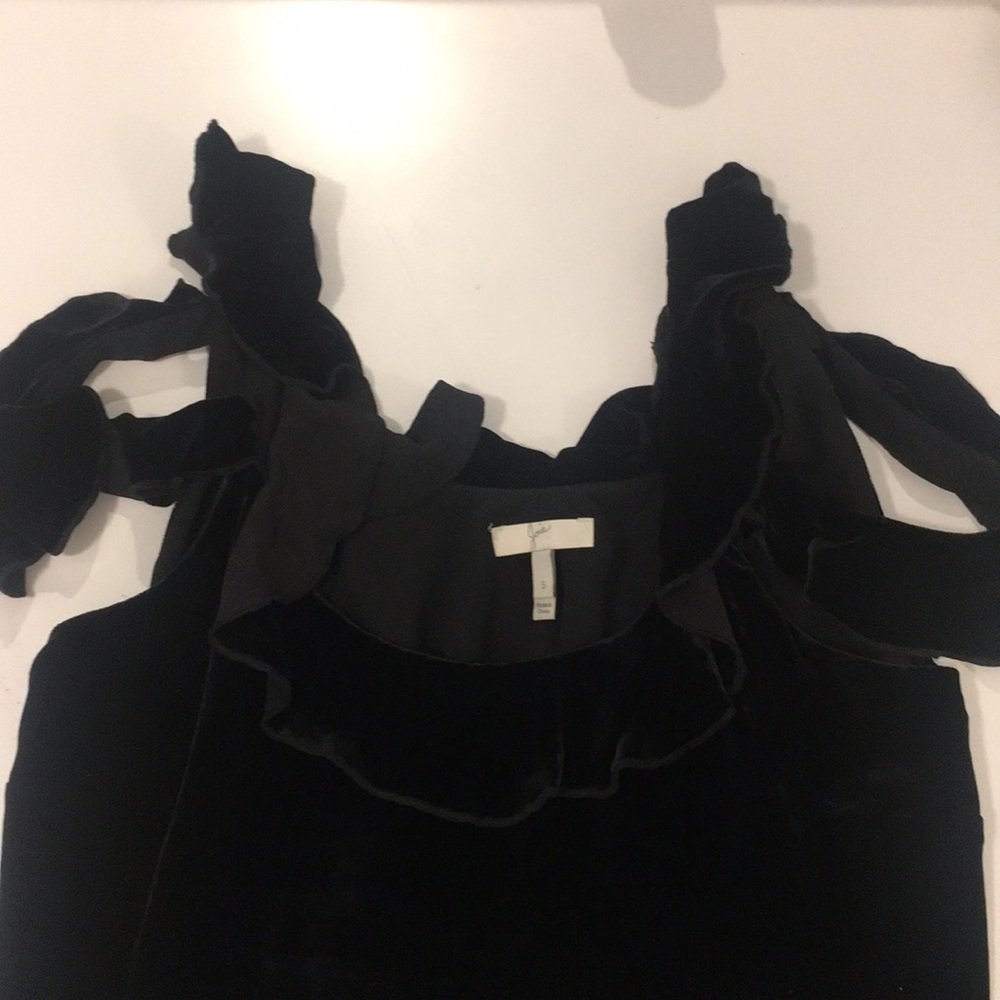 NWOT Joie Black velvet top